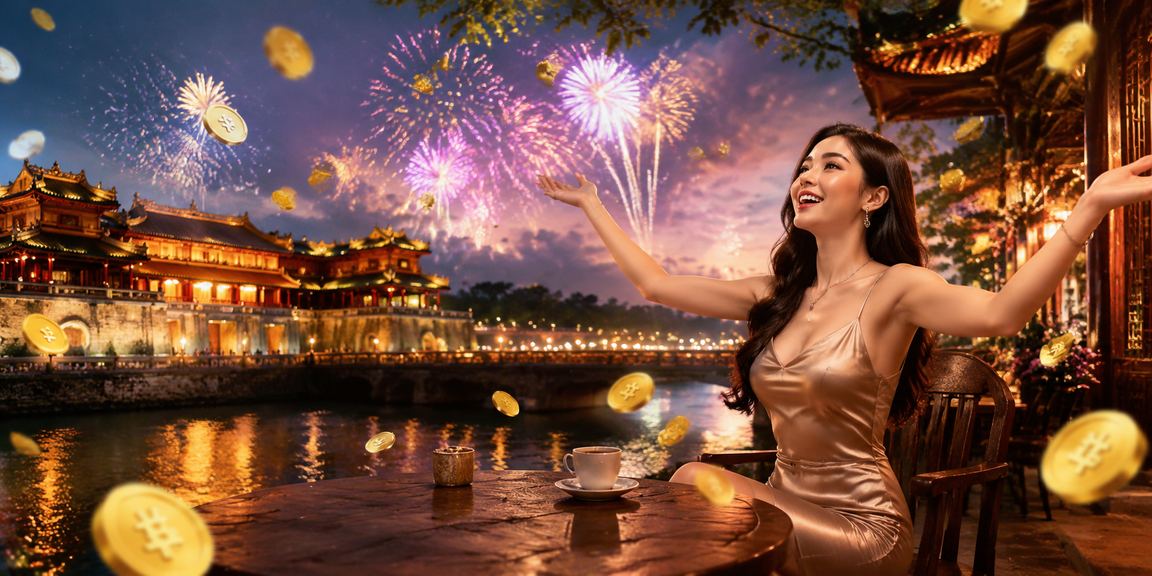Người dùng tại quán cà phê Huế kết hợp xem thể thao và chơi casino trực tuyến trên điện thoại